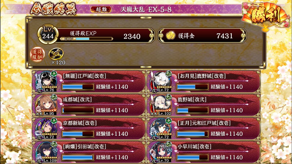 same1353417's tweet photo. 🏯御城プロジェクト:RE🏯
天魔大乱 EX-5-8クリア✌️
ライトユーザーの自分が最も苦しめられてきたのが天魔大乱EX…。ついに更新来たかと若干憂鬱でしたが、
バイク乘った江戸城大先生が全部ぶっ飛ばしました🤣
無理にでも交換しておいて良かった。いなかったらまた地獄見てたのかな💀
#城プロRE https://t.co/yy579cyMfE