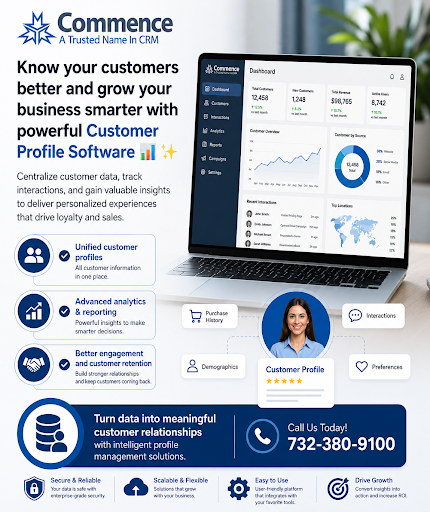 CommenceCorp's tweet photo. ✅ Unified customer profiles
📈 Advanced analytics &amp; reporting
🤝 Better engagement and customer retention
Turn data into meaningful customer relationships with intelligent profile management solutions.
https://t.co/CBsFAgxdhh
#CustomerProfileSoftware #CRMSoftware https://t.co/vowgaC9PEi