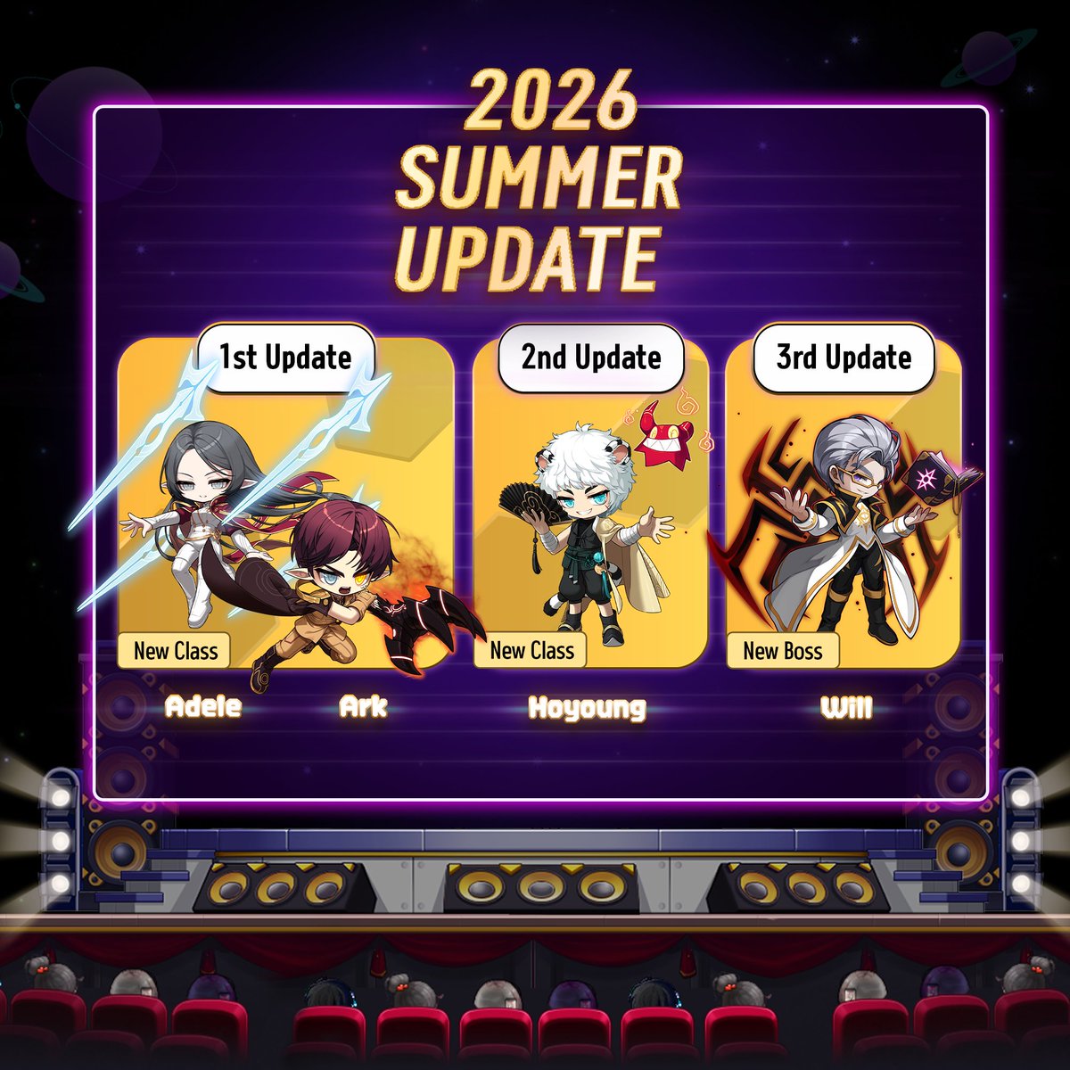 MaplestoryU's tweet photo. MapleStory N also enters Year Two with its summer roadmap:
✦ New classes, 5th skill, & more
✦ New gameplay challenges
✦ Closer to anticipated Black Mage update

Year One proves that MSU could last. We’ll keep players and builders engaged and rewarded year after year from MSN to the whole ecosystem.

Now we are stepping into MSU 2.0, Vibe IP will power the rails, and it’s coming to reality soon. Stay tuned.