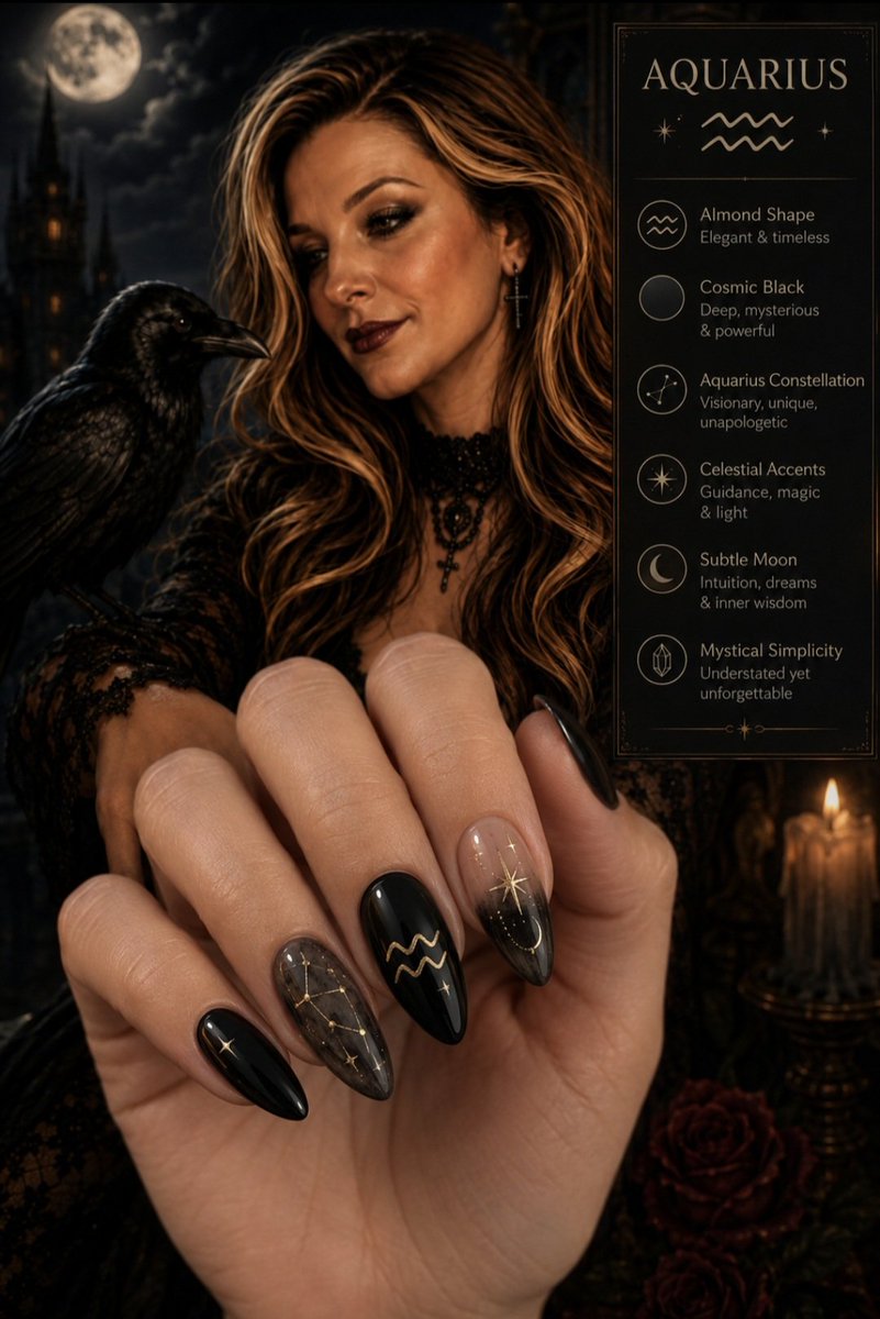 rivuletsofblack's tweet photo. Aquarius Nails  🐈‍⬛️ #Aquarius https://t.co/nzNZgxoXLM