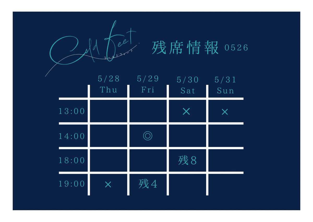 cold feet 2026.5.28-31 @元映画館 tweet media