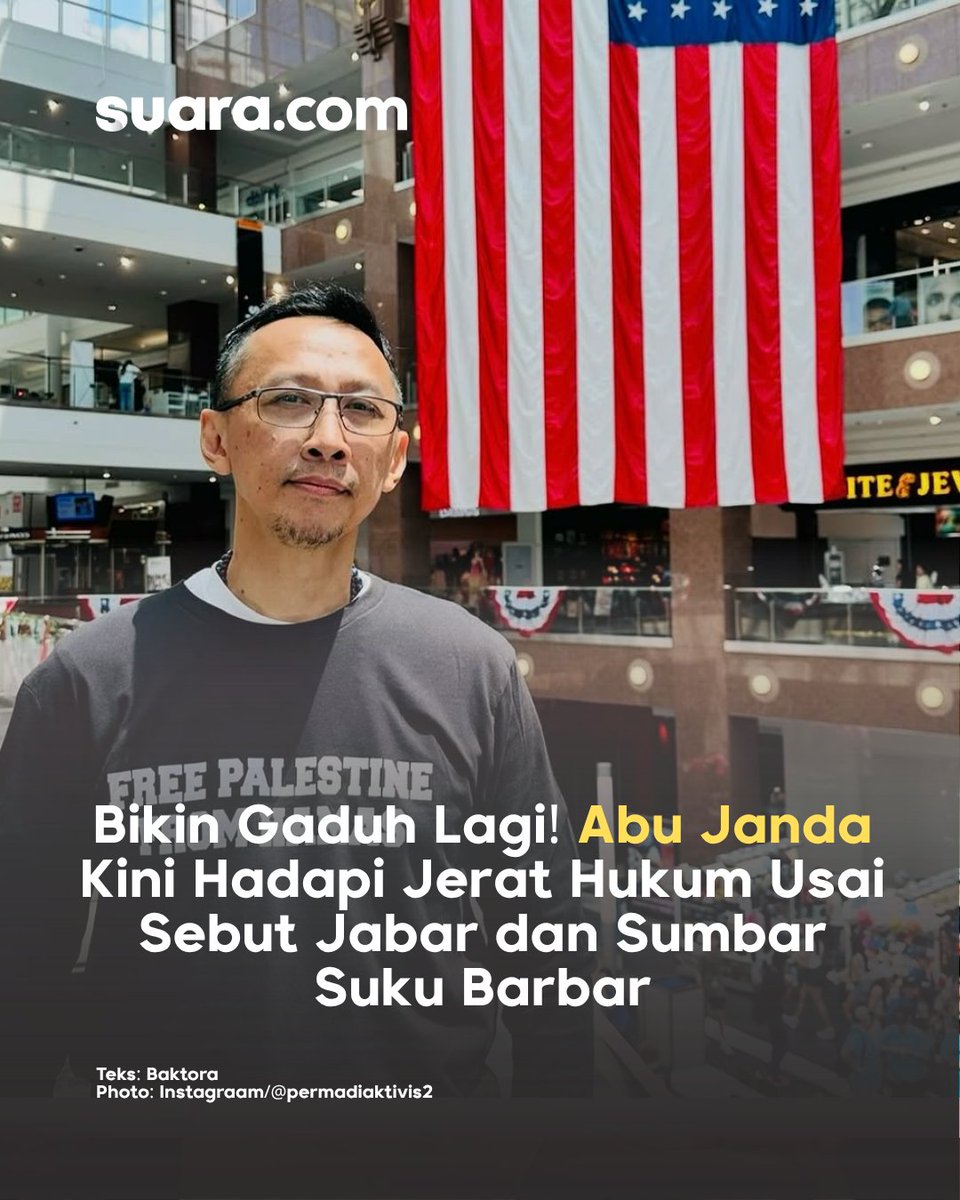 suaradotcom's tweet photo. Diduga sebut Sumbar dan Jabar sebagai 'suku barbar', Permadi Arya alias Abu Janda resmi dilaporkan ke Bareskrim Polri.

Baca selengkapnya: https://t.co/t7sPP1M3NN

#permadiarya #pelecehansuku #jabar #barbar #abujanda BM https://t.co/CVBeT07pcC