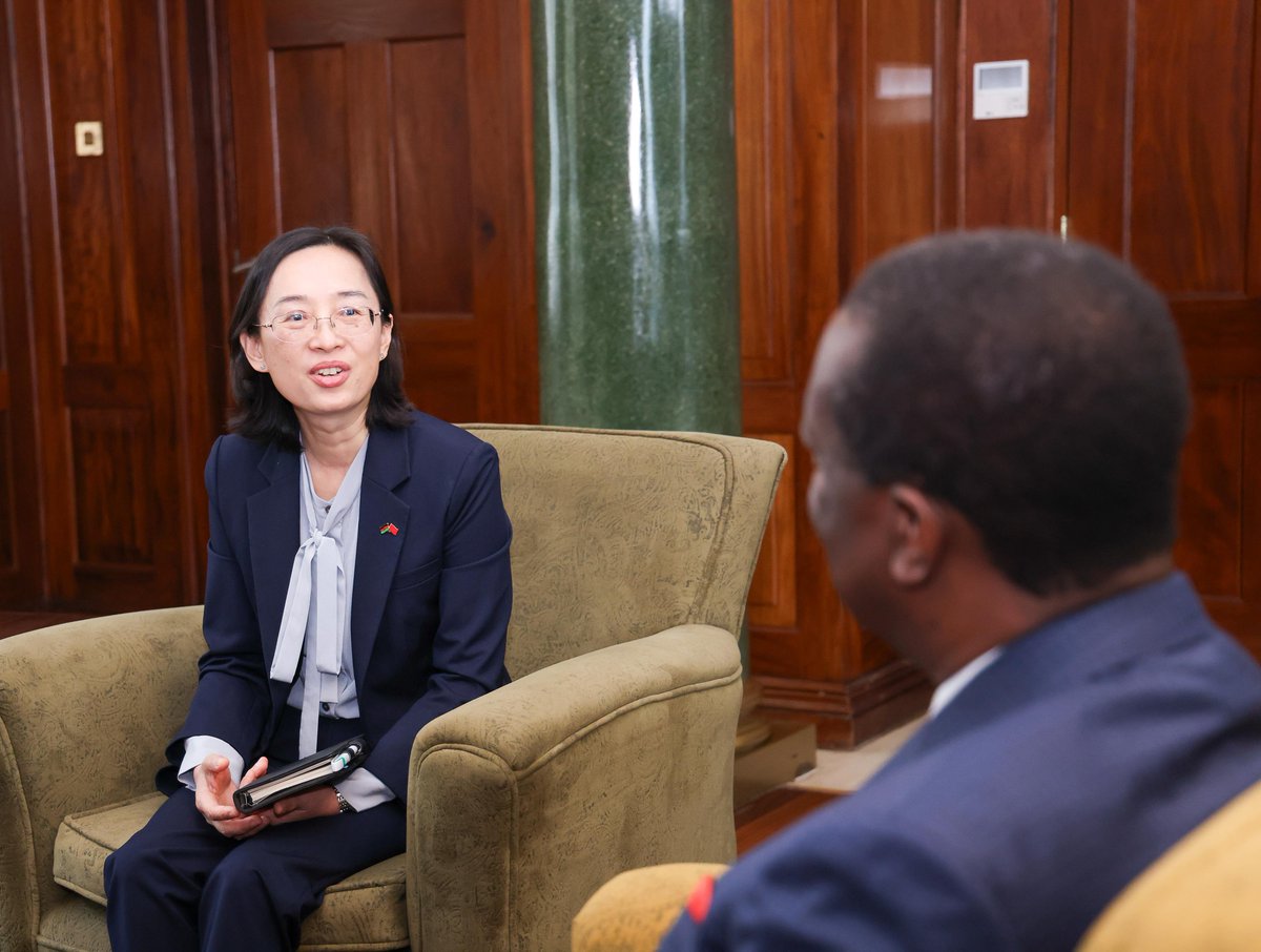 MusaliaMudavadi's tweet photo. Kenya and China continue to strengthen a longstanding partnership anchored on mutual respect, trust and shared development goals.

During my meeting with Chinese Ambassador to Kenya, Guo Haiyan, we explored ways of further deepening and elevating bilateral relations under the Comprehensive Strategic Partnership framework between our two nations.

Our discussions focused on cooperation under the Belt and Road Initiative (BRI), through which China has supported transformative infrastructure projects in Kenya including the Standard Gauge Railway, Nairobi Expressway, Thika Road, Nairobi bypasses and the Lamu Port under the LAPSSET Corridor project.

We also discussed expanding collaboration in trade and investment, healthcare, technology, agriculture and people-to-people exchanges, as both countries continue working together towards shared prosperity and sustainable growth.
