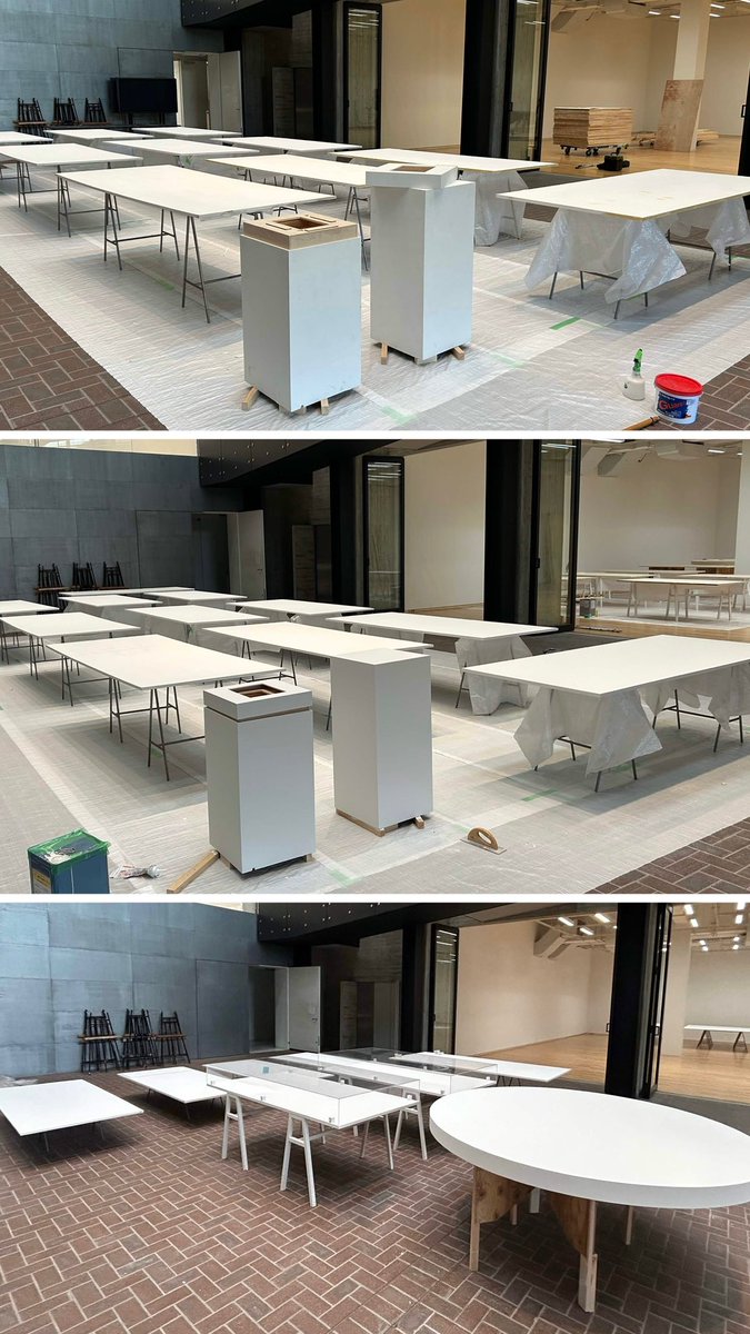 square4official's tweet photo. 展示台製作、補修作業変遷⬇️ https://t.co/pS88aS7RZx