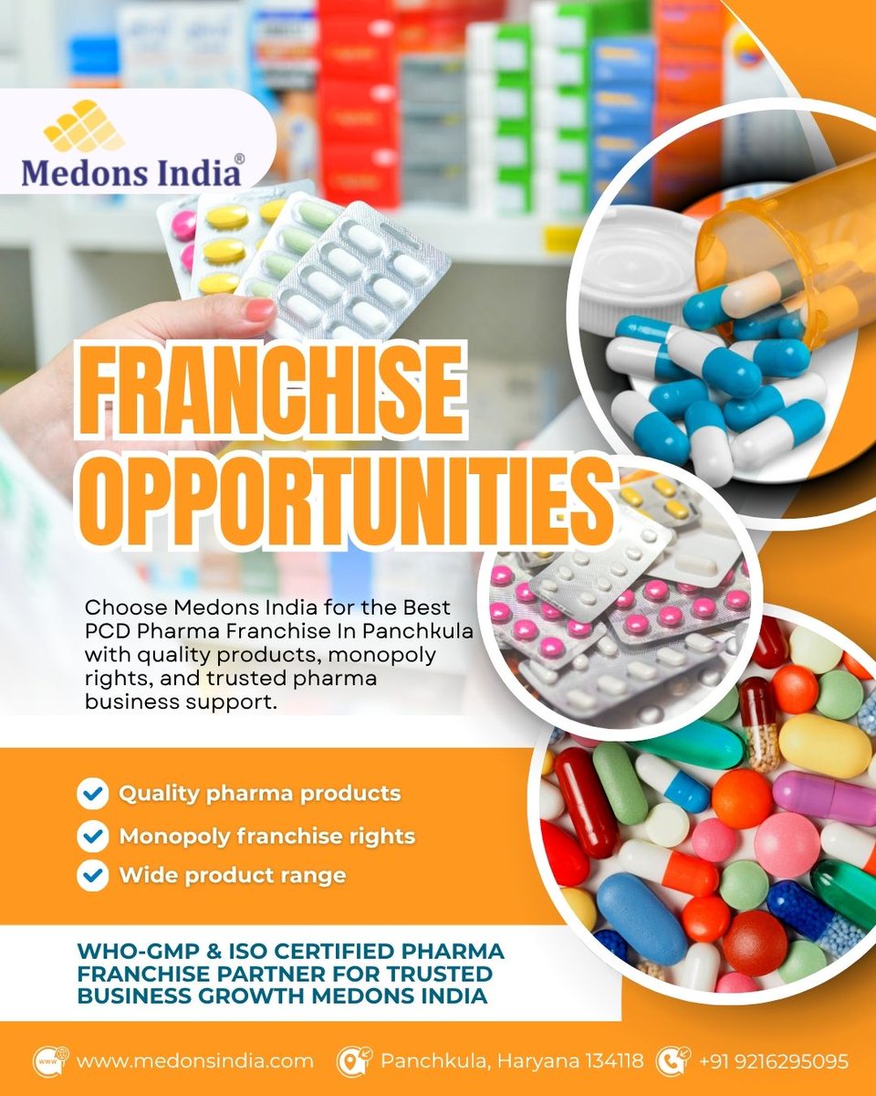 MedonsIndia's tweet photo. Best Pharma Franchise Partner in Panckula
 
WHO-GMP &amp; ISO certified MedonsIndia helping you grow in the pharma sector.

More Info : https://t.co/nxUM5uhUYk

#PCDPharma #PharmaFranchise #MedonsIndia #Healthcare #Panchkula #Medicine https://t.co/KdrhpFcwcg