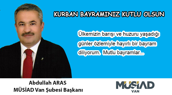 MemleketimVan's tweet photo. https://t.co/9nam4wnx6f
@MUSIADVan @aaras65 
MÜSİAD Van Şubesi Başkanı Abdullah Aras, kurban bayramınızı kutluyor. https://t.co/oaGI4AgKdx