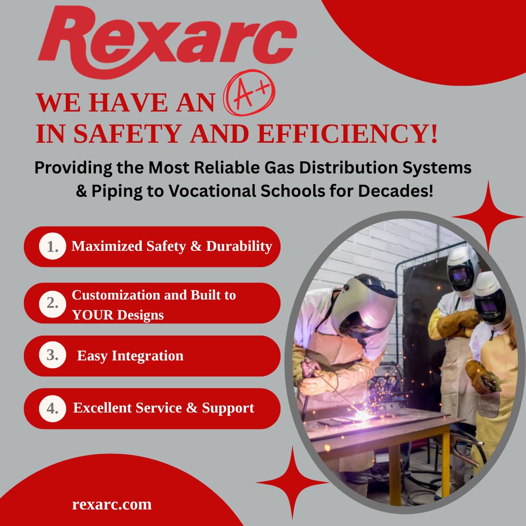 rexarcinc's tweet photo. @Rexarc  Has Provided the Safest and Most Durable Equipment to Welding &amp; Vocational Schools for Decades!

Partner With Us to Educate the Next Generation About Safety and Efficiency! 

#Rexarc  #Rexflex  #WeLoveGas https://t.co/ZgOq1EJsma