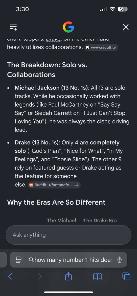 da1stbat's tweet photo. @everythingDDG Let’s end that debate RN drakes not even close to MJ #1’s because he solo’s most of his number 1s &amp; Drake Featured most of his #1s https://t.co/pmp8mg8K7T