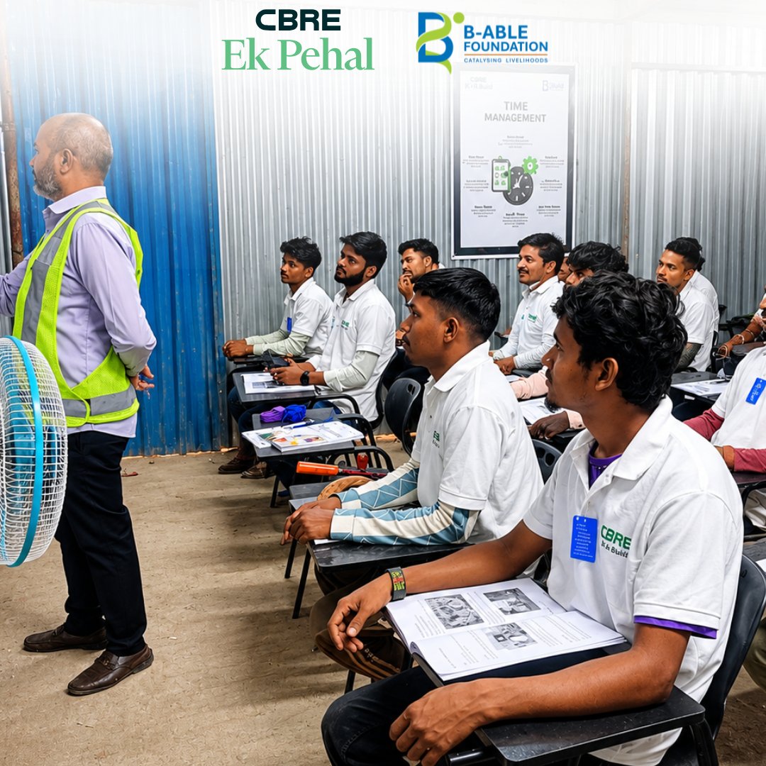 bablefoundation's tweet photo. We are happy to initiate the Assistant Mason Training Program in Pune under the CSR partnership with CBRE India. The program has been introduced with the objective of strengthening employability among youth 

#CBREIndia #CSR #AssistantMason #SkillDevelopment #ConstructionTraining https://t.co/TzLekCJKxc