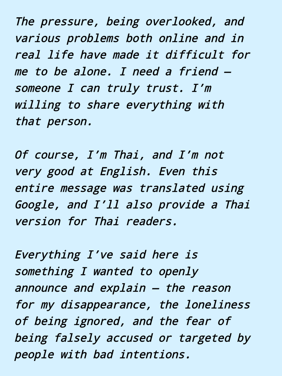 devil_itsokay's tweet photo. Hello to all my followers. I’d like to use this post to announce something, and I hope everyone will take the time to read it. Thank you. ❤️‍🩹 https://t.co/NucnhbWmVW