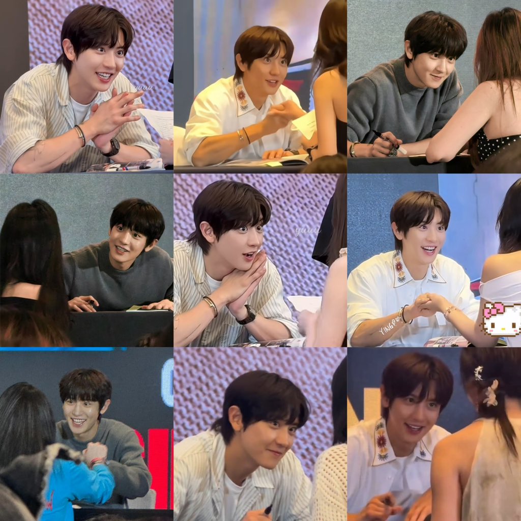 sheloey6161's tweet photo. He looks like that at every fan and makes everyone feel comfortable so just attend his fansign instead of this crap that makes fans hesitate to post their interactions.. pretty sure he'll treat you the same https://t.co/I0c8TUg2Sl