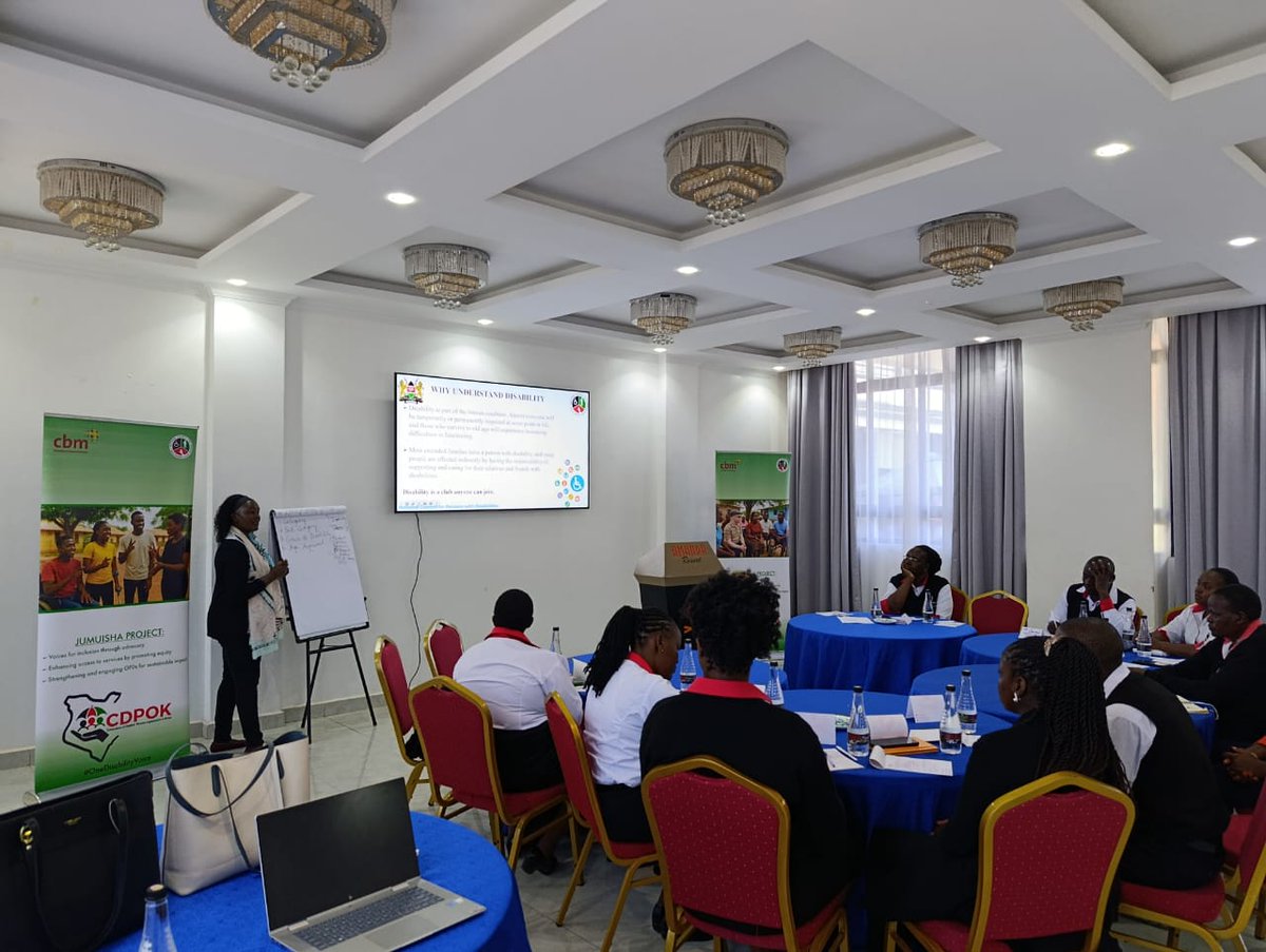 CDPOKConsortium's tweet photo. Last week, CDPOK, alongside the @Ncpwds , trained Huduma Centre staff in Kakamega on disability-inclusive service delivery

Together, we are advancing accessible public services where no one is left behind. 

#JumuishaProject #DisabilityInclusion #Accessibility #HudumaCentre https://t.co/ugiZTI4j8o