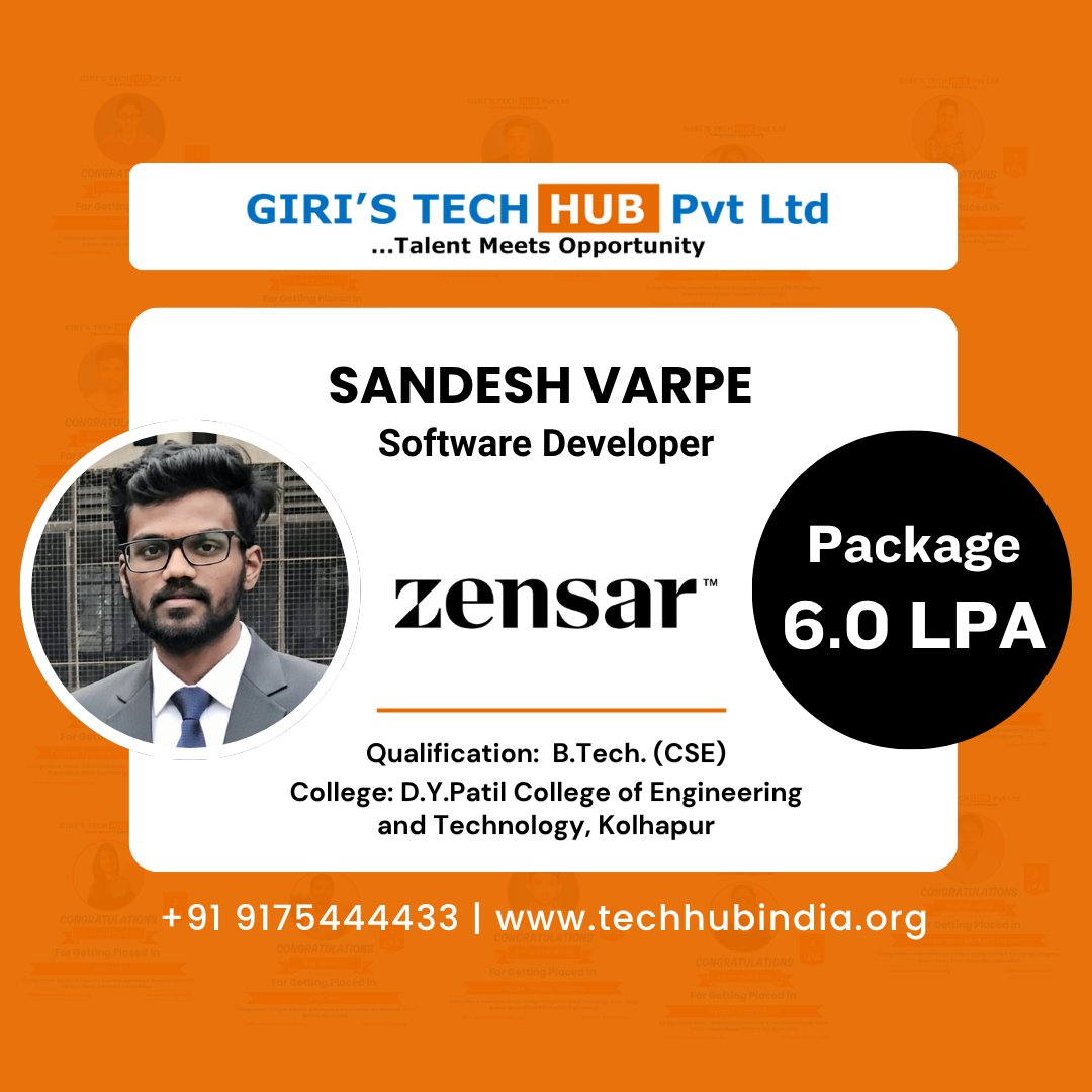 HubGiri's tweet photo. Congratulations... Sandesh for your job offer!! π
#placement2026 #ITjobs #placements #recruitment #javafullstackdeveloper https://t.co/WrC77z54GT