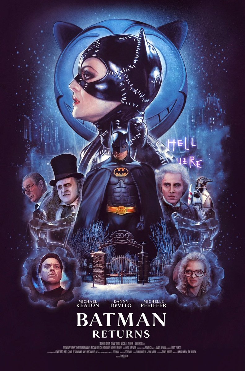 britmedia2000's tweet photo. Batman Returns
(1989)

By Turksworks 

While Batman deals with the Penguin wreaking havoc across Gotham with the help of a cruel businessman, a female employee of the latter becomes the Catwoman

REF: PHX/BATMANRETURNS/POSTERART/019
#BatmanReturns #ConceptPoster https://t.co/M8Oub59kOC