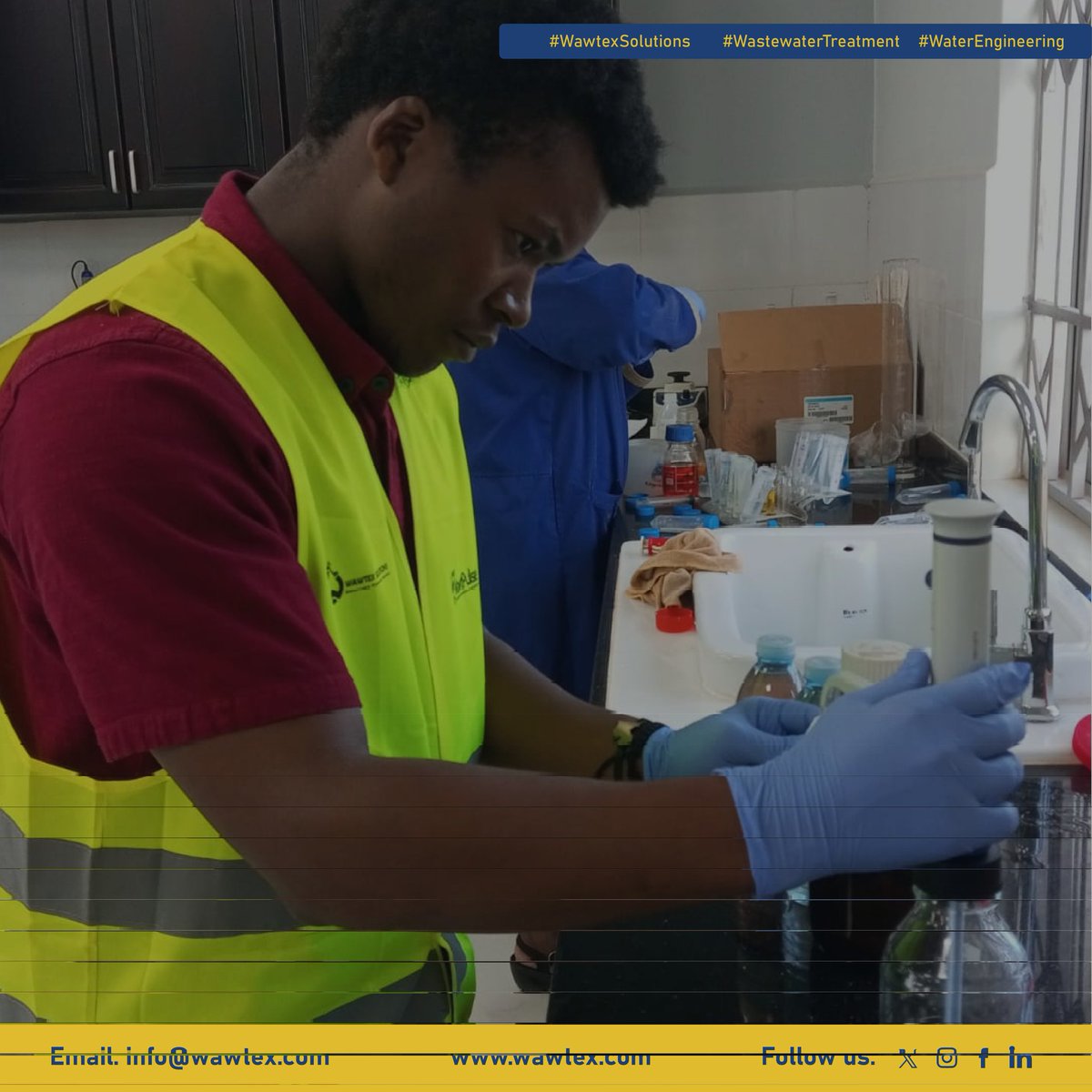 wawtexsolutions's tweet photo. At Wawtex Solutions, we  carry out lab and field wastewater analysis to support sustainable water treatment systems.

Water + energy systems are deeply connected,we engineer both for efficiency, compliance, and sustainability.

#WawtexSolutions #WastewaterTreatment #uganda #ESG https://t.co/mVvrfpBUmm