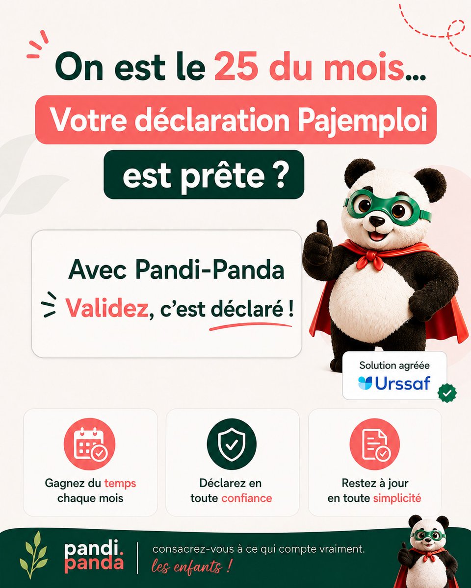 mumyassmatminut's tweet photo. Chères collègues #assmat,  si nous n'avez pas encore trouvé le bon moyen de vous simplifier la vie avec les calculs, je vous conseille LA solution agréée de notre partenaire @Pandi-Panda 👍🤩 
Et je peux vous dire que l'essayer, c'est l'adopter!
 ➡️https://t.co/MZV1GTEeZY https://t.co/bKElxn51WL
