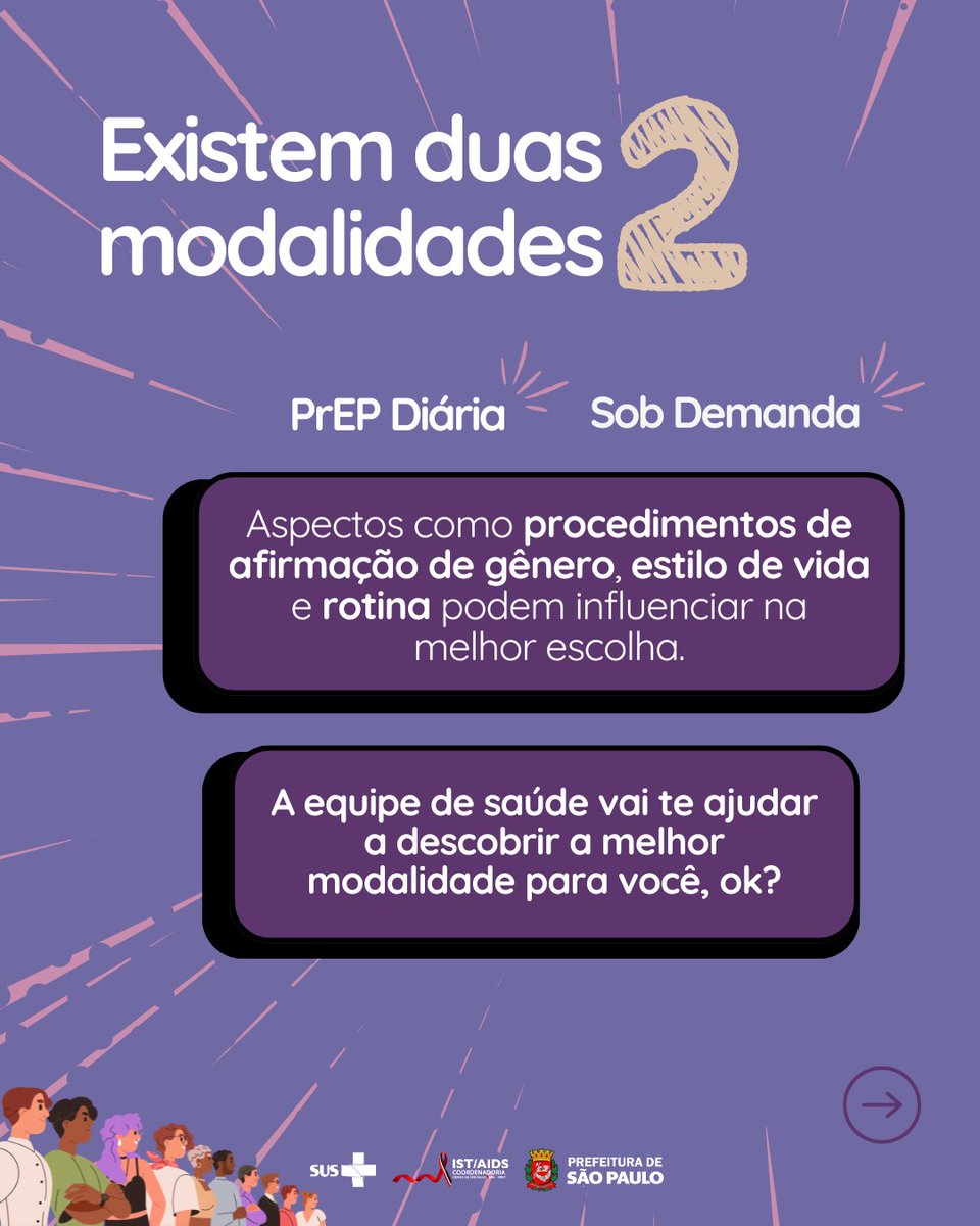 istaidssp's tweet photo. Você sabe o que é a PrEP? 
A PrEP é uma estratégia de prevenção ao HIV que oferece proteção antes mesmo de uma possível exposição ao vírus. 

é totalmente gratuita e está disponível em toda a Rede Municipal Especializada em IST/Aids da cidade de São Paulo! https://t.co/XkYQI8xaUd