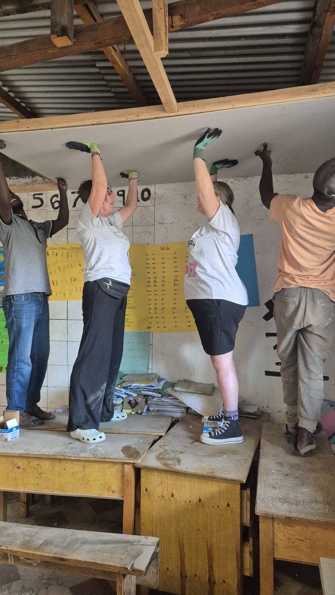 DCCTOfficial's tweet photo. What a start at Ungana 😁🇰🇪

The team have been working hard on toilet renovations and replacing classroom ceilings. There's also been lots of dancing! 🕺

Join us in 2027! 🔗https://t.co/jbV7mbsMmg 

#RamsInKenya2026 https://t.co/IIxWCQyZ5c
