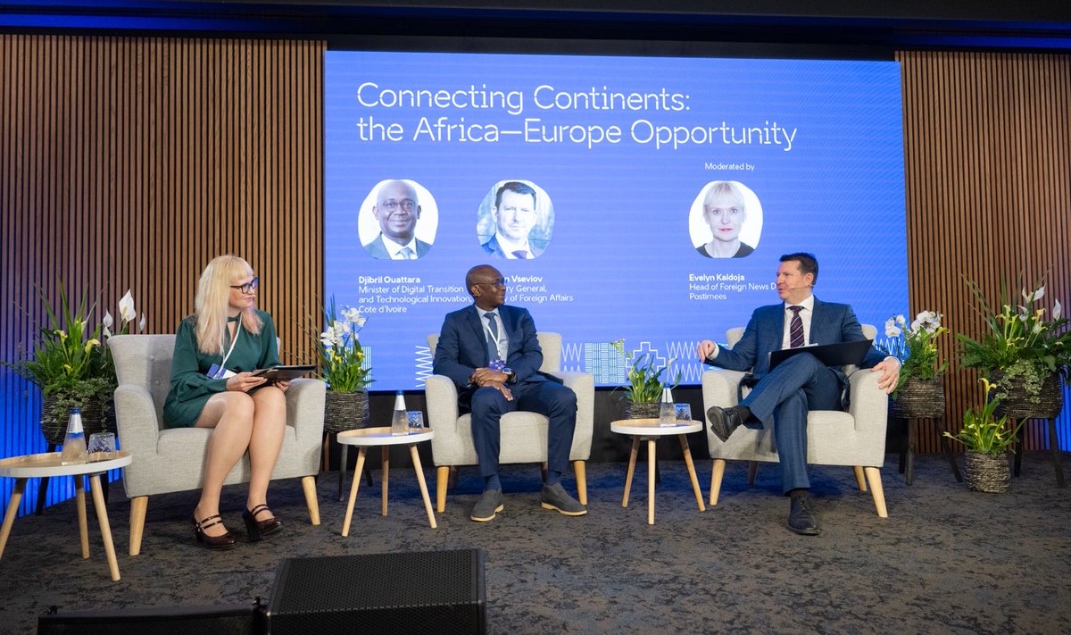 vseviov's tweet photo. My message at the opening of the Africa Business Seminar with Côte d'Ivoire Minister @ouatt_djibril:

🇪🇪 sees Africa not only as a continent of opportunity, but as a partner in shaping the future. We want to be part of Africa’s success story — through trade, innovation and long-term cooperation.