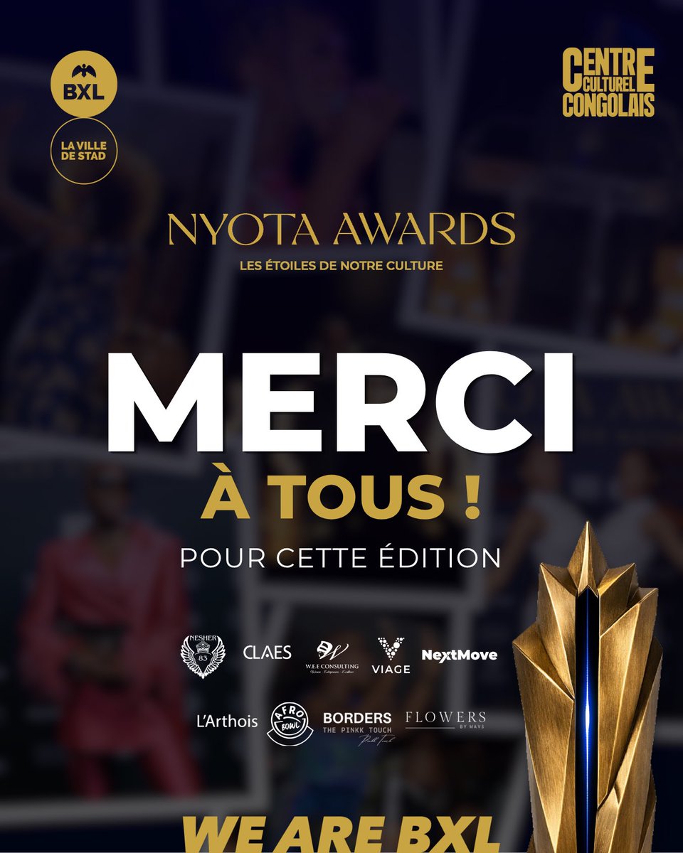 CCCongolaisbxl's tweet photo. ✨ NYOTA AWARDS ✨
La soirée est passée… mais la lumière reste. ⭐️

Merci d’avoir fait rayonner notre culture, notre créativité et notre excellence avec autant de force et de beauté.

Ce n’est que le début. 💫

#NyotaAwards #Bruxelles #WeAreBruxelles #CentreCulturelCongolais https://t.co/gjLRyH7QQL