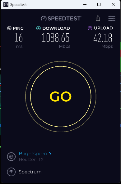 Smart_Money_Neo's tweet photo. those are the speeds i like to see, my built in wifi 6 card only did 800+ mbps, now im getting my full speed plus some with the wifi 7 adapter. https://t.co/bmQH7BN6QT