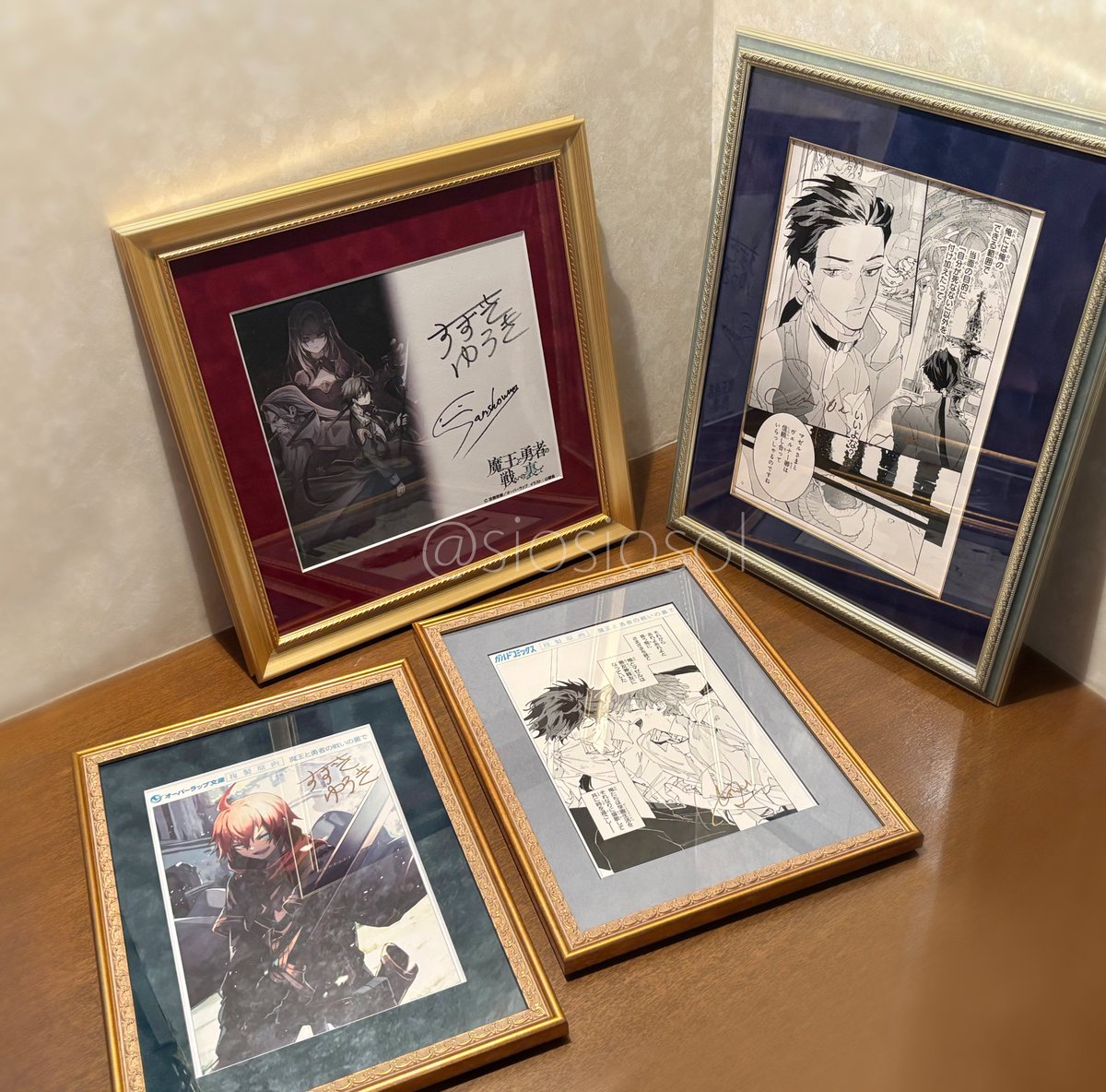 siosiosol's tweet photo. メイトのフェアのと合わせて複製原画系たくさんご縁があってありがたすぎる家で美術館出来ちゃうね🥹✨ https://t.co/42Ii8ybWx0