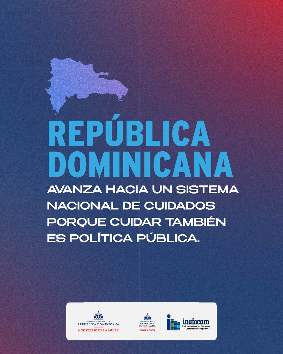 INAFOCAMRD's tweet photo. El cuidado no empieza ni termina en el hogar.También necesita respuestas desde el Estado, las comunidades y el sector privado. 

Porque cuando el cuidado se or ganiza mejor, la vida también mejora.
Avanzar hacia un sistema nacional de cuidados es parte de construirigualdad. https://t.co/Jg47pWV5Yd