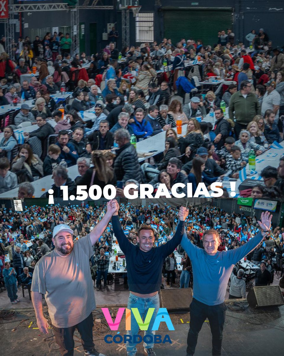juanbalastegui's tweet photo. ¡ 1.500 GRACIAS ! 🙌🏼
Tradición, encuentro y futuro.

Este 25 de Mayo reafirmamos que hay un equipo, una convicción y muchas ganas de trabajar por la Córdoba que viene.

Gracias a todos los que fueron parte.
Esto recién comienza. 🇦🇷 
¡Viva Córdoba!

#VivaCordoba #Tradicion #Locro #CordobaCapital #25deMayo