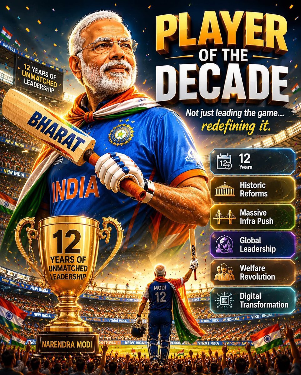 DamuNaik's tweet photo. 12 years of dominance. 🔥🏏
Player of the Decade, not just leading the game, but redefining it with unmatched consistency, passion, and greatness. 👑 https://t.co/RvsUiSEeKd