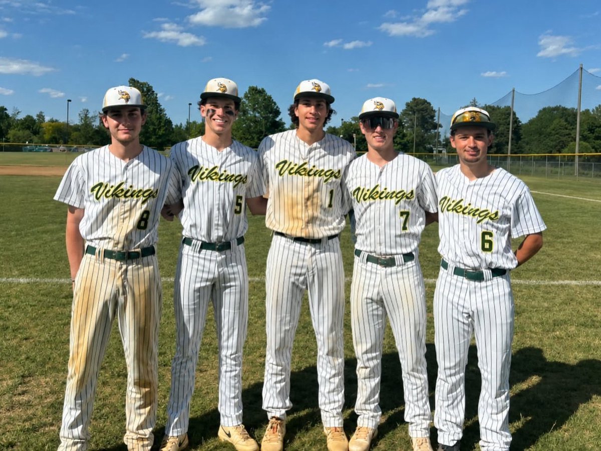 NorthsideBaseb2's tweet photo. Congratulations to our seniors graduating today. We are so proud of your hard work &amp; accomplishments. Your future is bright &amp; we can’t wait to follow your journey. 

Well done Aries, Mason, Jhon, Evan, &amp; Jake

@VikingSportsNHS https://t.co/uSsQmUeXoE