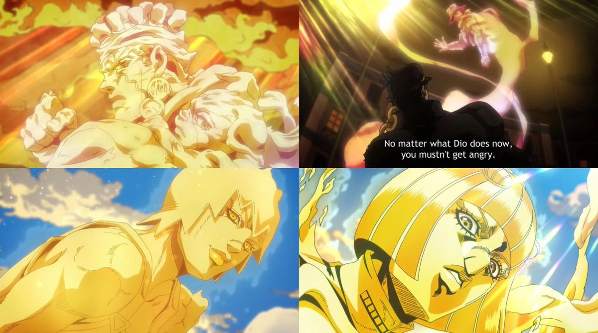 DHack2020's tweet photo. Me encanta cuando Jojo's representa la muerte de un personaje con Nubes amarillas,es un detalle muy precioso. https://t.co/RP9Ap9HOC8