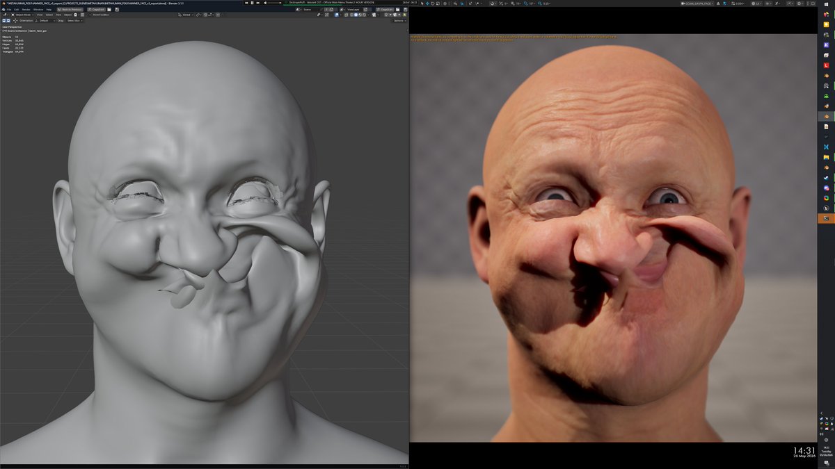 Coverop's tweet photo. On a positive note.

Blender CAN export  (FaceBoard Animation)  and Import to Unreal  1:1 ! 🥳 https://t.co/cYF6kdqq5t