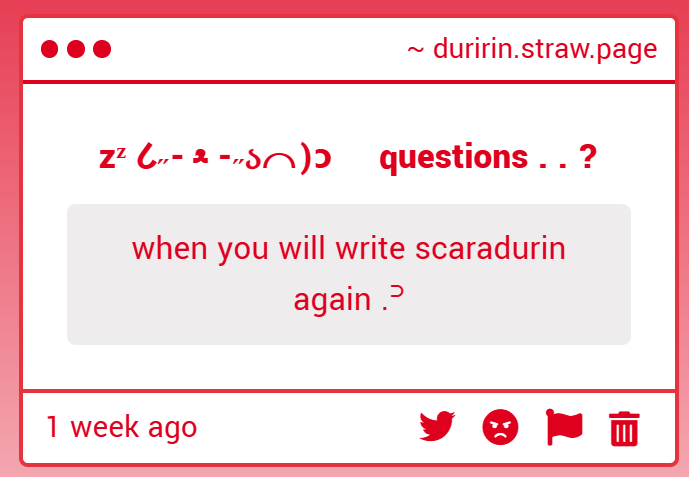rapedurin's tweet photo. making a separate thread to address this. hello anon! and to everyone else, sorry for the complete inactivity over the past several months. scaradurin is still my passion, but i've moved onto other interests aside from genshin ^_^ my current passion project focuses more on https://t.co/Dwrsi9pUkr