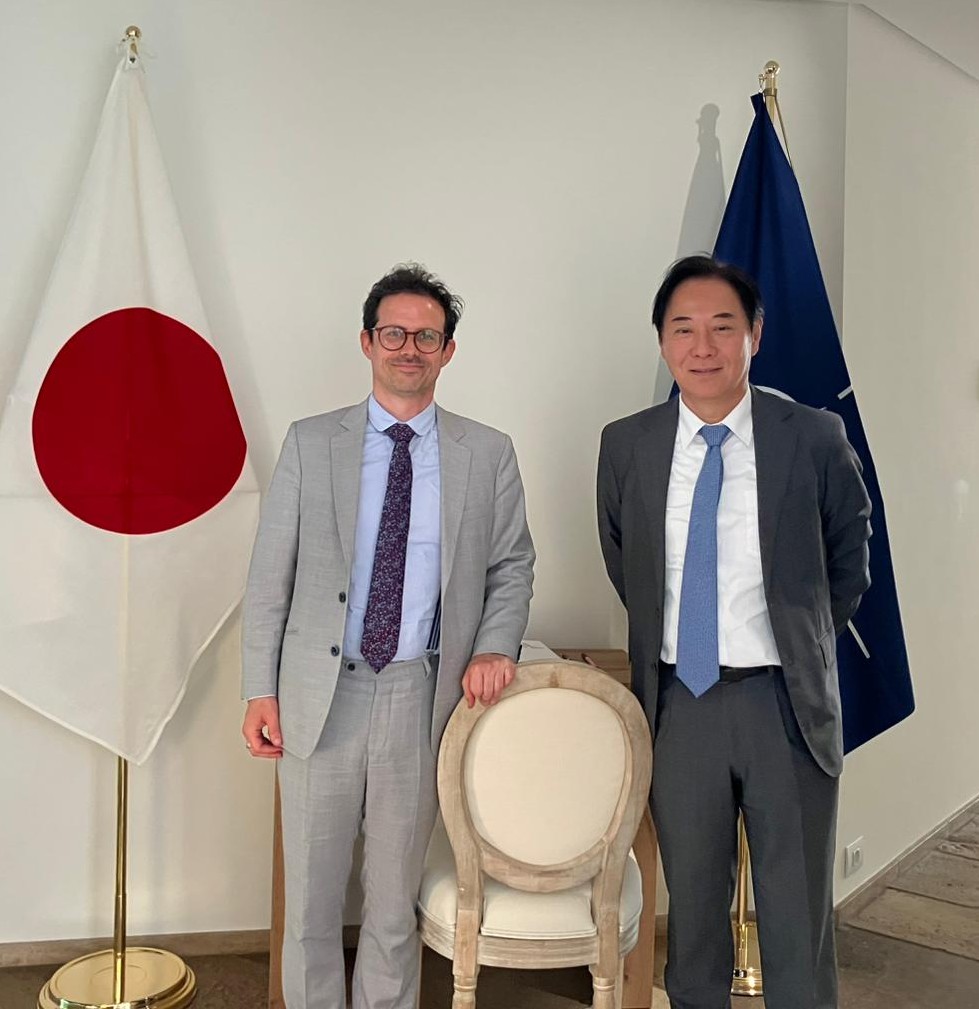 JPN_NATO's tweet photo. Thank you @PhilippePerchoc for the engaging lunch and conversation on current geopolitical developments. Your well informed opinions and insight are highly appreciated. 
Looking forward to continuing the conversation. https://t.co/FhRe59PSxM