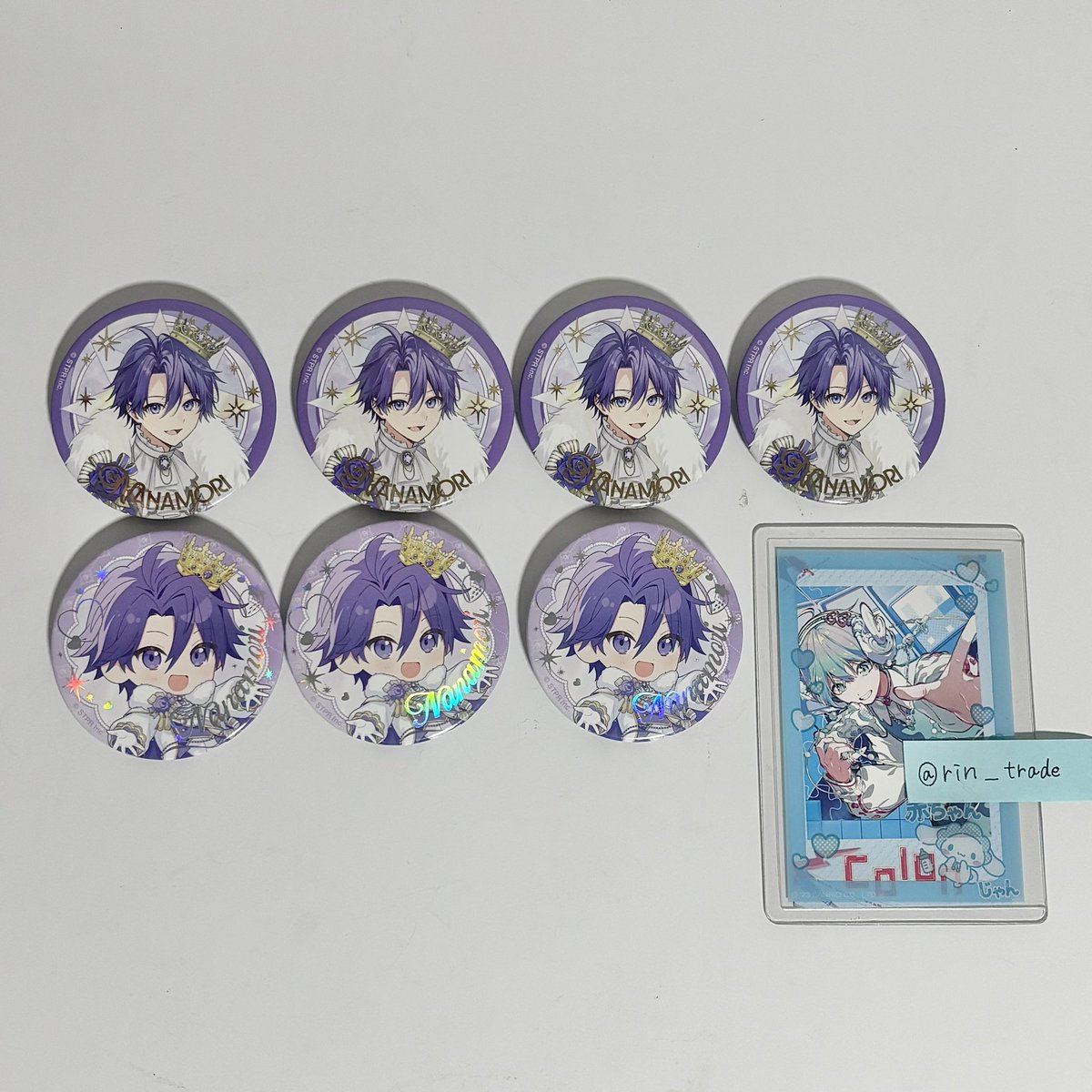 rin_trade's tweet photo. 【 交換 】
すとぷり プレミアム 缶バッジくじ
10th Anniversary ver.

求▶︎🩵等身>>デフォ
譲▶︎💜等身 デフォ

郵送または愛知1日目、東京公演手渡し
検索から◎
お気軽にお声かけくださいませ⟡.·

 #すとぷりグッズ交換 https://t.co/SCnlK6MUbT