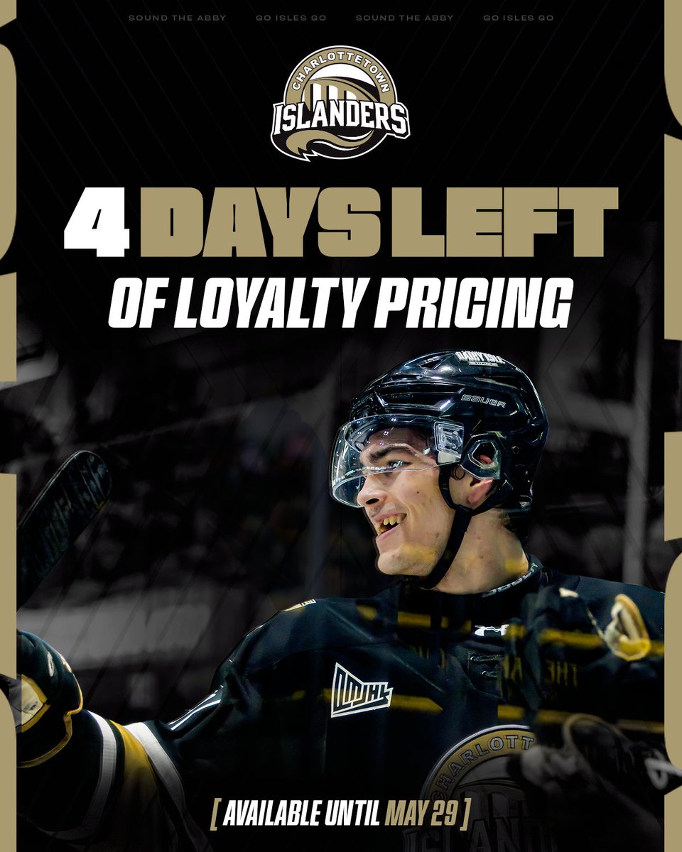IslandersHKY's tweet photo. Can’t make it into the Eastlink Centre? No problem. You can secure your Season Tickets ONLINE anytime!

There are just 4 DAYS LEFT to take advantage of Loyalty Pricing, unlock exclusive Member Benefits, and earn your entry to win 1 of 5 Early Bird Prizes.

Don’t wait until it’s too late, get your Season Tickets online today! ↙️ 
https://t.co/g6Ei2aWKEp