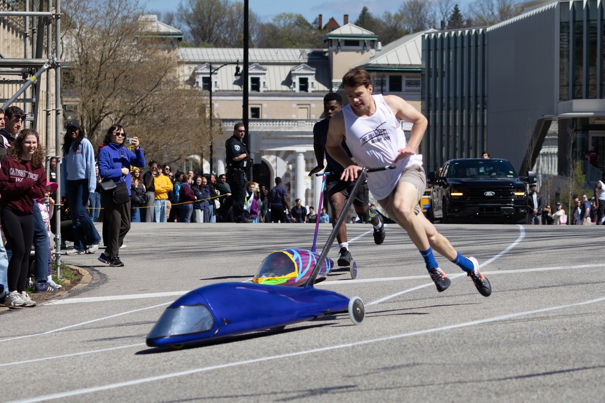 CMUBuggy's tweet photo. Today, we've got Men's Division 3rd place, @SDCbuggy A 🏎️💨!

SDC A ran a 2:10.95 but received a 6s penalty (lane violation). Nevertheless, they secured a podium for the third year running 🔥.

(Photos 3, 6, 7 cred. Allen Howard.)

#CMU #cmubuggy #racing #lifeatcmu #sdcbuggy https://t.co/5bfPxc3t6a