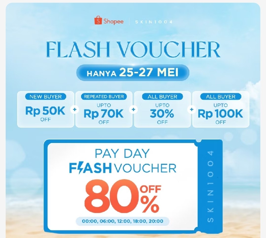 kimmyexp's tweet photo. DISKON GEDE SKIN1004 ⏱️20:00

DISKON 80% max 287RB

📍minbel 359RB
📍all produk SKIN1004
🗓️25-27Mei 2026

pilih produk👇🏻
https://t.co/rLljjFxqy0

bundle 2pcs + gift👇🏻
https://t.co/uQRiWXXZDZ

bundling
https://t.co/U6V3zQe3iI

⚠️yg pake shopeelite bisa stay keranjang nnti otomatis nyantol