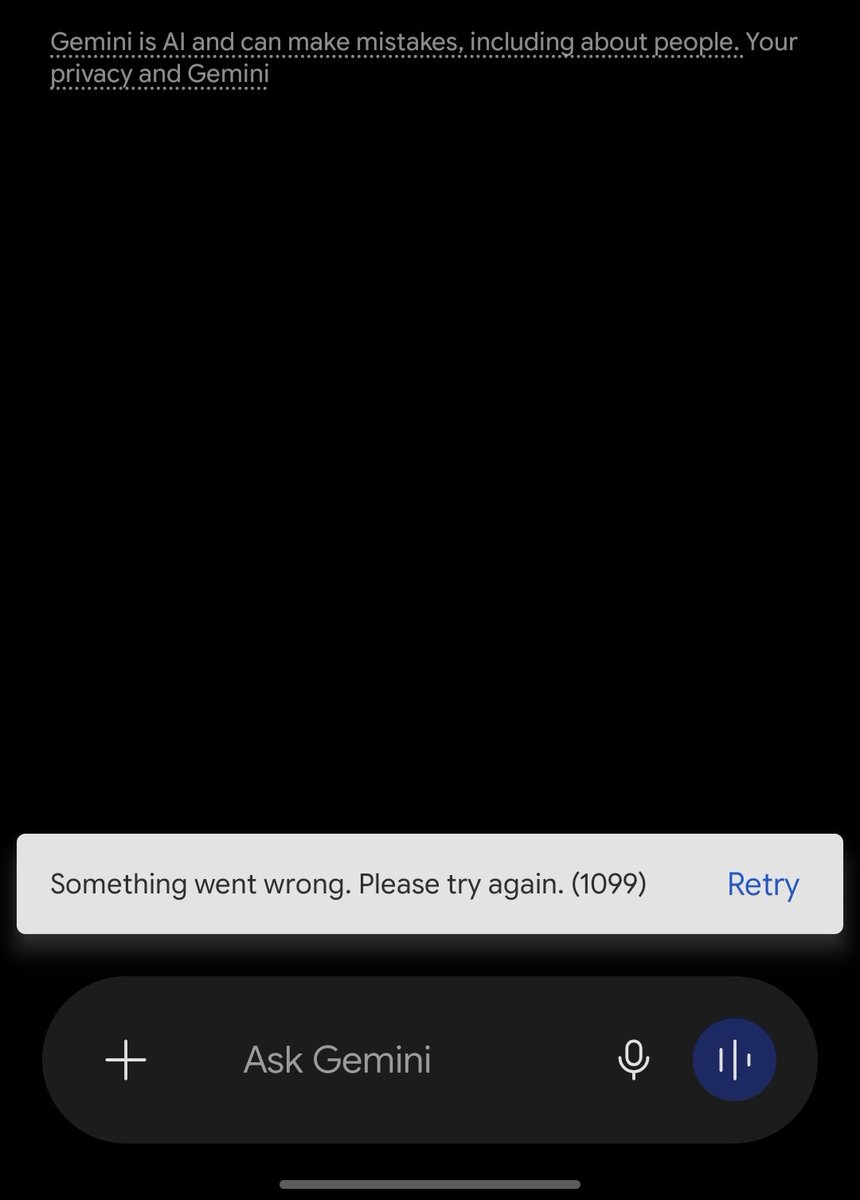 trancelated's tweet photo. Can you please fix your Android app and website @GeminiApp @Google ?
The android app has been glitching for over 2 weeks now. And the Website was borked since recent #googleio I actually feel like I should have not paid for the AI Pro plan 😡 https://t.co/rxZltvtilP