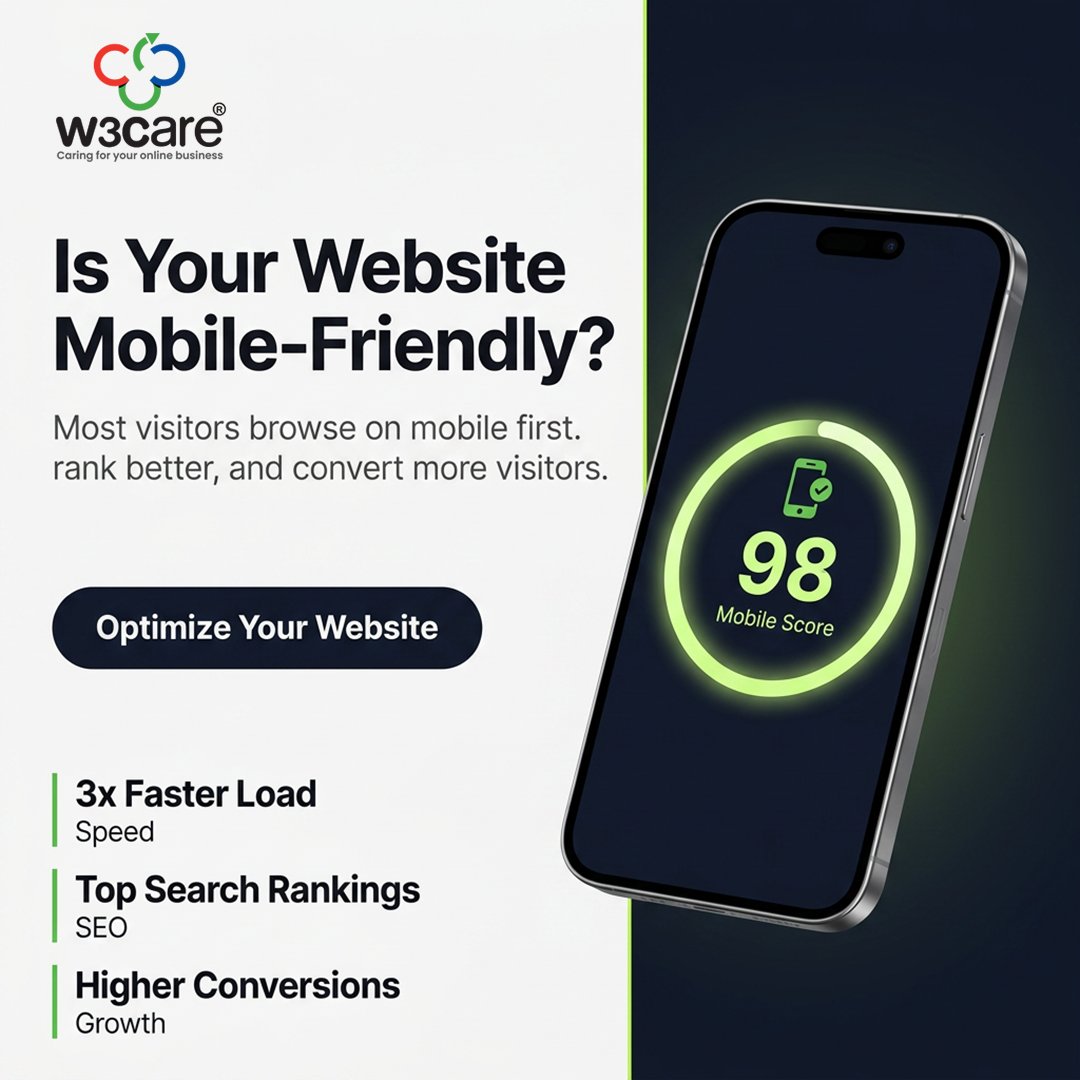 w3care's tweet photo. Your customers are browsing on mobile first.

If your website isn’t mobile-friendly, you may be losing traffic and conversions every day.

Fast. Responsive. Conversion-focused.

#WebDesign #MobileFriendly #SEO #W3care https://t.co/4VUynamI3J