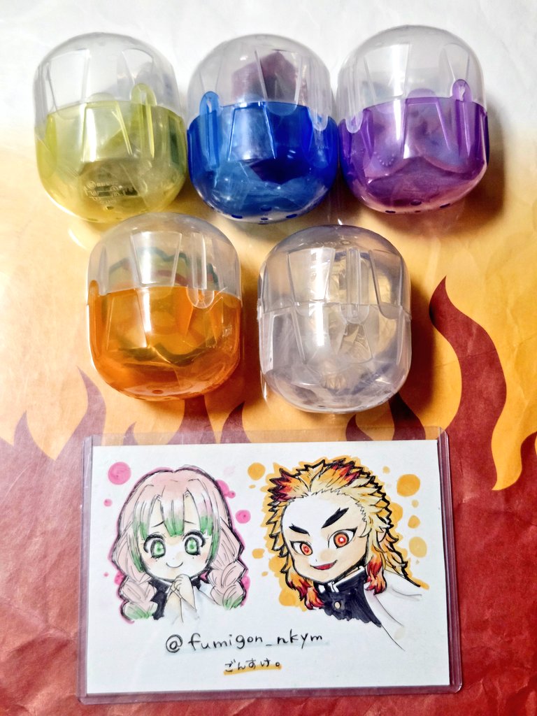 fumigon_nkym's tweet photo. 【交換】鬼滅の刃 日輪刀 傘マーカーマスコット スペシャル

譲:善逸、☆義勇、しのぶ、天元、伊黒

求:煉獄or蜜璃

☆は煉獄含むかつ纏めての交換優先。
大阪手渡しor郵送交換希望。
検索からもよろしくお願いいたします。 https://t.co/WJ0r2YheeD