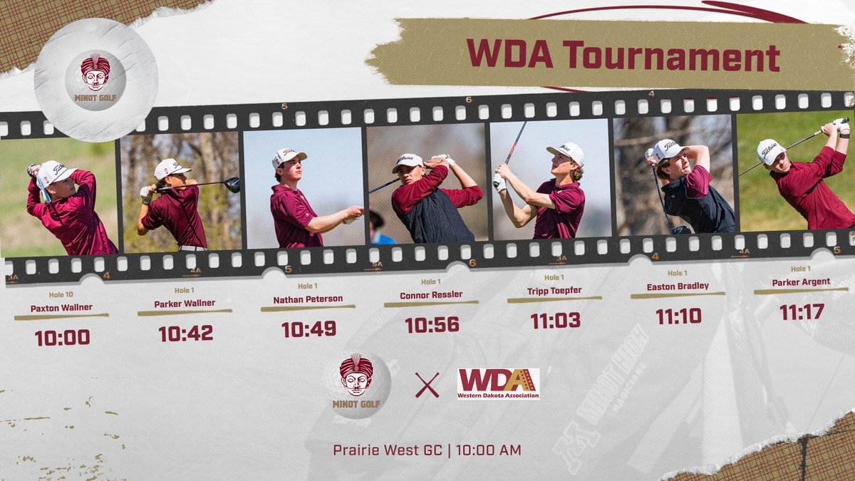 Magi_Golf's tweet photo. In Mandan for WDA. Paxton gets us started at 10:00 while the rest of the team waits for the second wave of tee times. Let's do this! https://t.co/gW8yvChAPP