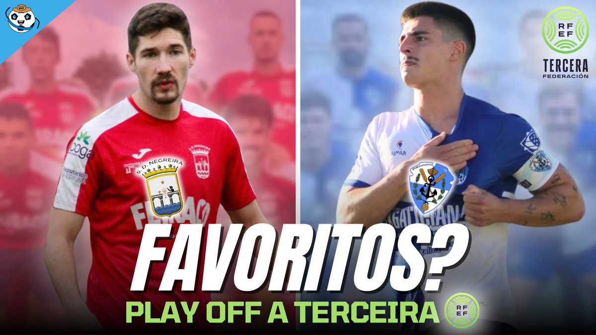 NVFGalicia's tweet photo. 🔮𝐏𝐑𝐄𝐃𝐈𝐂𝐈𝐎́𝐍𝐒 𝐏𝐀𝐑𝐀 𝐎𝐒 𝐏𝐋𝐀𝐘𝐎𝐅𝐅𝐒🔮

👀 Facemos as nosas apostas para a fase de ascenso a Terceira RFEF

🤔Quen pasa ás finais? Que dous equipos subirán? 

🚿Mollámonos

✅ XA DISPOÑIBLE EN YOUTUBE 👇🏻

🔗 https://t.co/uV1VzdVf3g https://t.co/GeXmLVdNk1