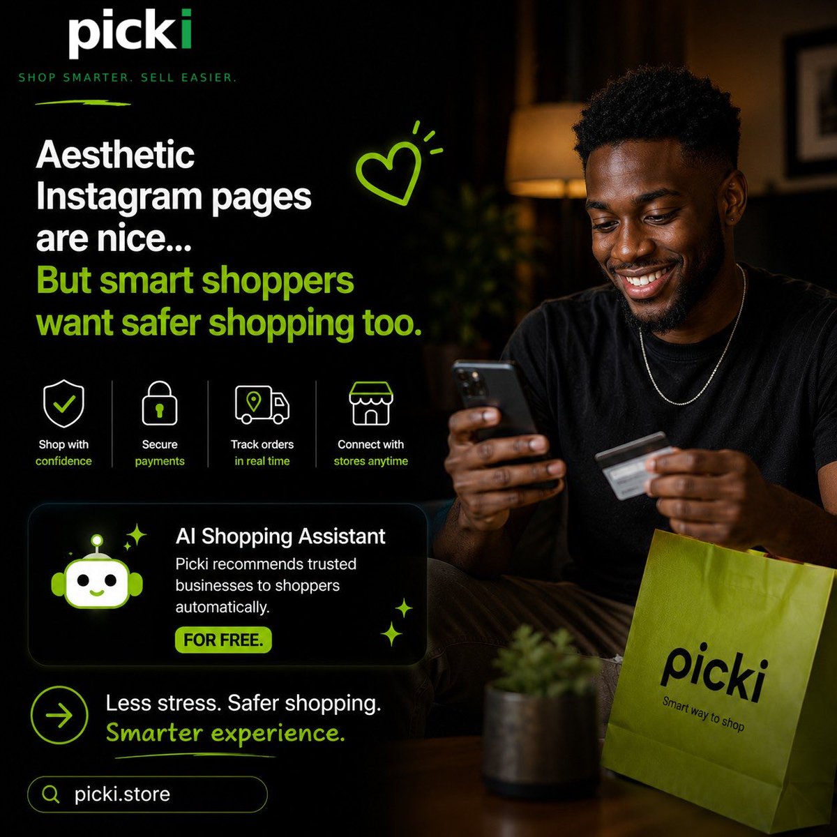 yourpickistore's tweet photo. That business page with 100k followers can disappear overnight 😭 And once the page is gone…so is your access to the business.

With Picki, you get:
✔ safer shopping
✔ secure payments
✔ access to businesses anytime

Visit https//:https://t.co/wWUC17VE3V to shop today https://t.co/QBQGh7HoRj
