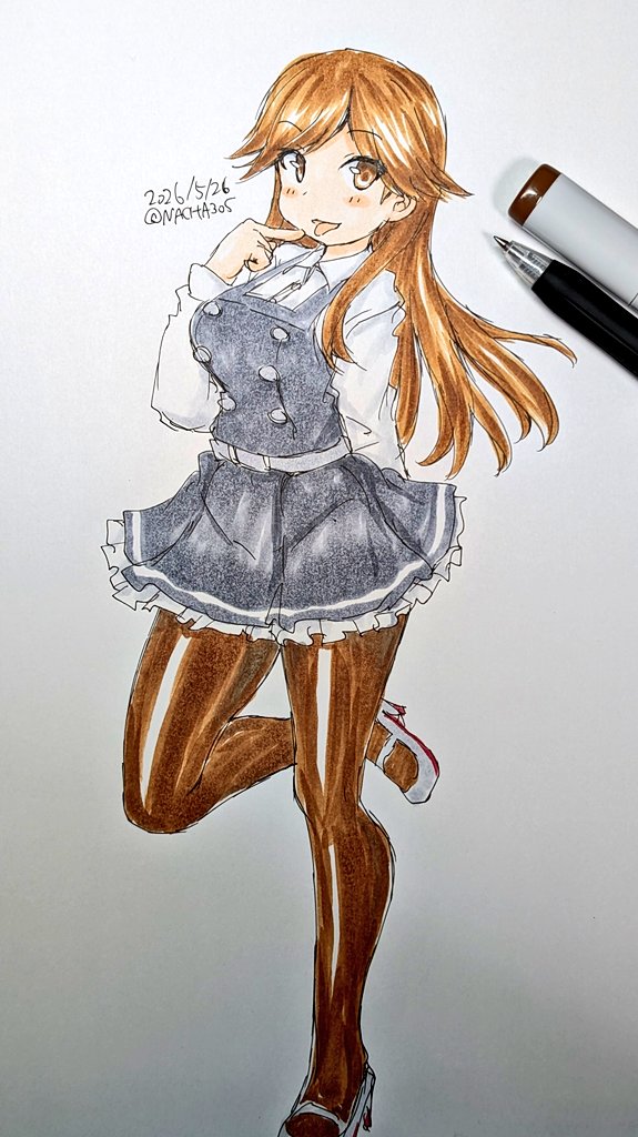 NACHA305's tweet photo. 荒潮。
#艦これ #荒潮
#艦これ版深夜の真剣お絵描き60分一本勝負
#艦これ版真剣お絵描き60分一本勝負_20260526 https://t.co/XW4nyqggMA