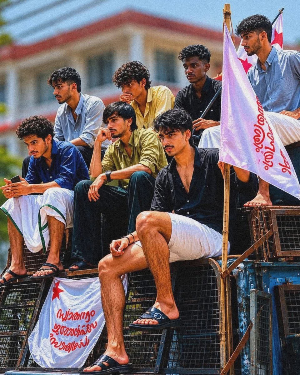 NitheeshNaranan's tweet photo. The fighting comrades of Students' Federation of India (@SFI_CEC ) in Kerala. 

Not an Inch Back! https://t.co/GeQ1ISIqQa