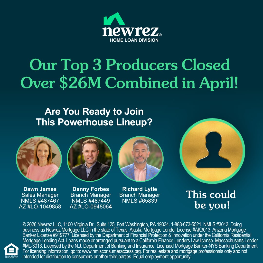 bradymergenthal's tweet photo. This could be you.
Big results. Bigger opportunity.

Our top producers funded over $26M in April and the momentum is real. If you are a Mortgage Loan Officer looking to elevate your production with strong operational support, real partnership and a team that cares fiercely… https://t.co/Df3h7VBaqL