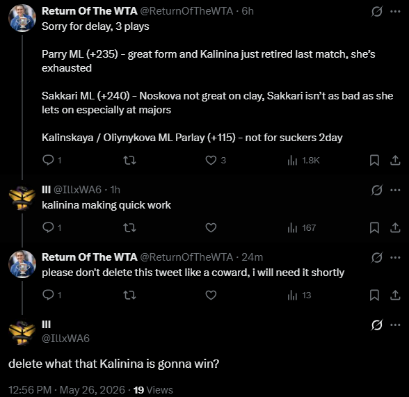 Return Of The WTA tweet media