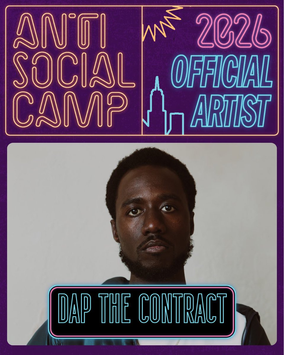 DAPTheContract's tweet photo. ANTI-SOCIAL CAMP 2026 🗣️

Super excited to join the Anti-Social Camp this summer!  I had the most amazing time last year. Love to the entire Anti-Social team for all the work they do putting this incredible week together!

SEE YOU SOON ASC ‼️ https://t.co/HAJ7uwW6WS