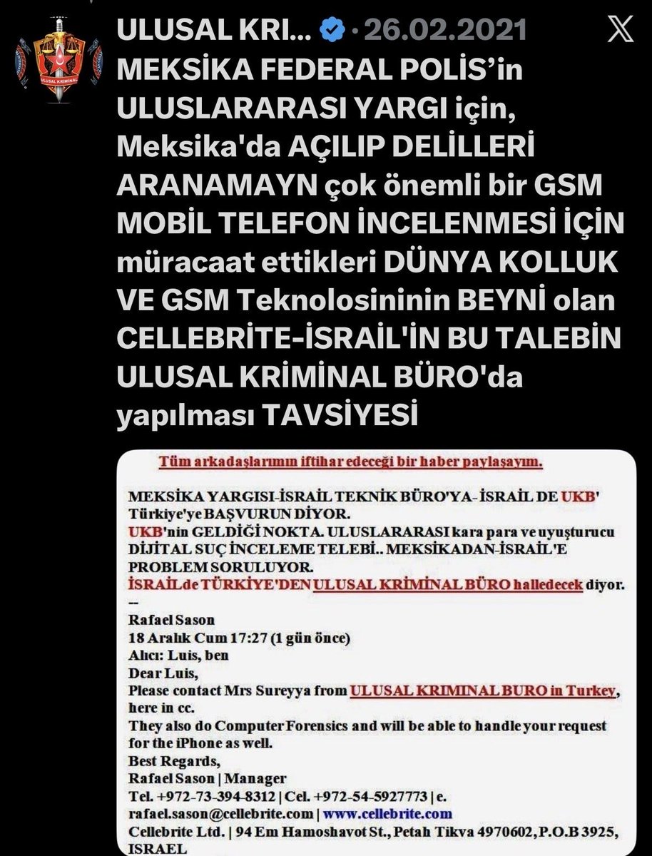 ULUSALKRIMINAL's tweet photo. ULUSAL KRIMINAL BÜRO 
Yurtdışından gelen muhtelif ülke kriminal veya adli istemlerini yerine getirmeye işini yapmaya devam etmektedir https://t.co/x3c5PTMqQk